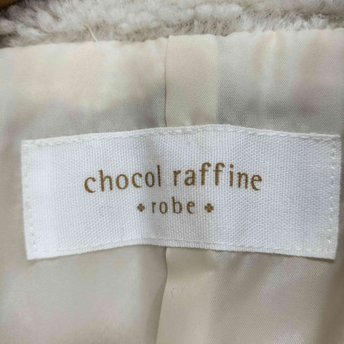 ショコラフィネローブ chocol raffine robe ボアジップジャケット レディース  FREE